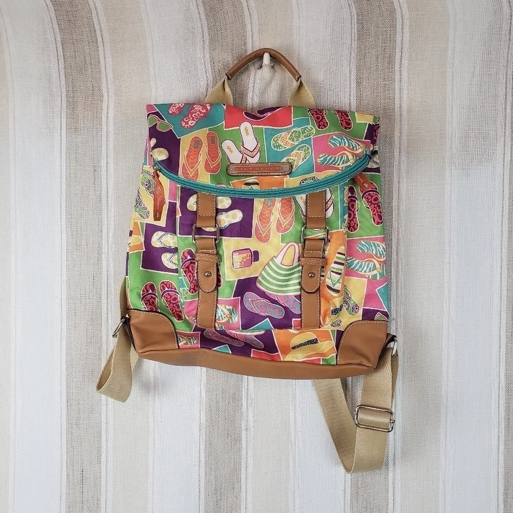 Lily Bloom Flip Flops Beachy Backpack Bag